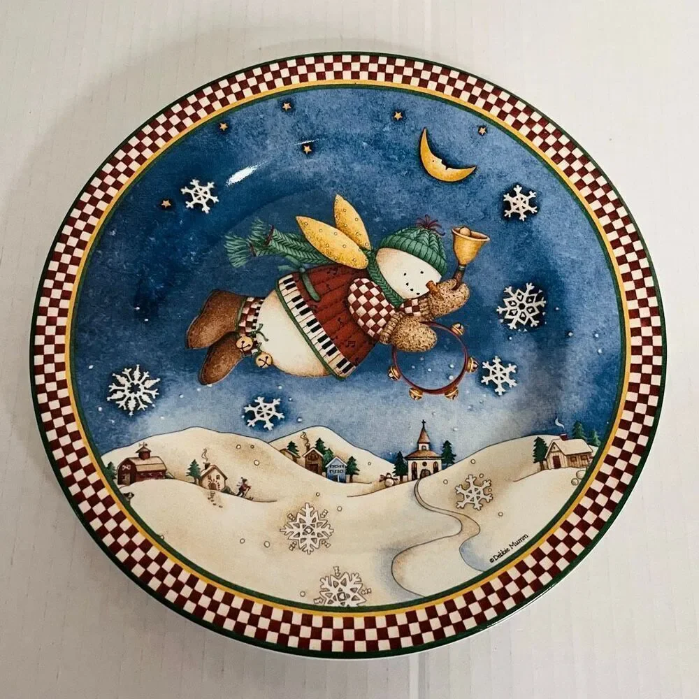 Sakura By Debbie Mumm Snow Angel Village Salad Plate   8”